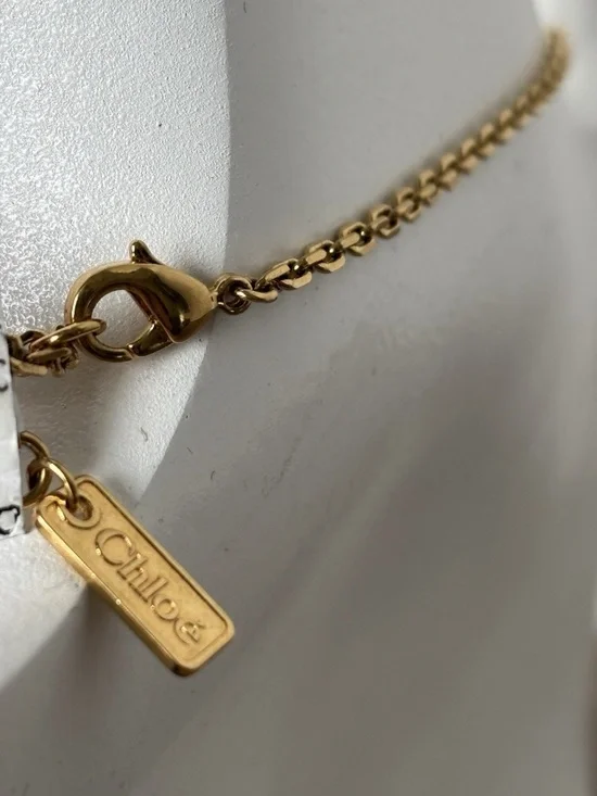 CHLOÉ THE CHLOÉ LETTERS NECKLACE Women's 100% Authentic NEW❤️ - Picture 8 of 10